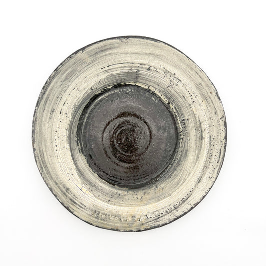 Black Brushed Plate L_Atsushi Ogata