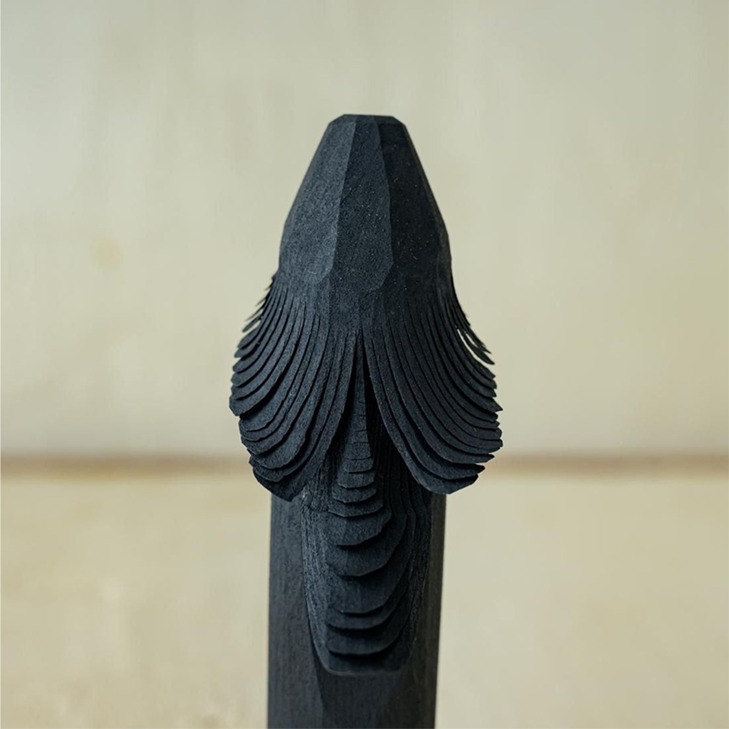 Single-cut wood carving　yin-poppo