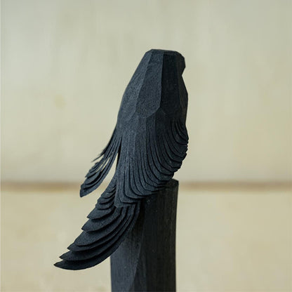 Single-cut wood carving　yin-poppo