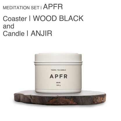 MEDITATION SET | APFR Travel Tin candle -ANJIR-& Coaster