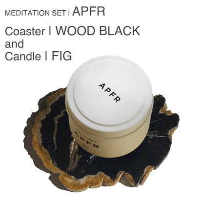 MEDITATION SET | APFR Travel Tin candle -FIG-& Coaster