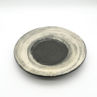Black Brushed Plate L_Atsushi Ogata