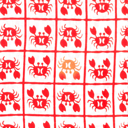 hand wiping (a towel)　Crab Check Pattern