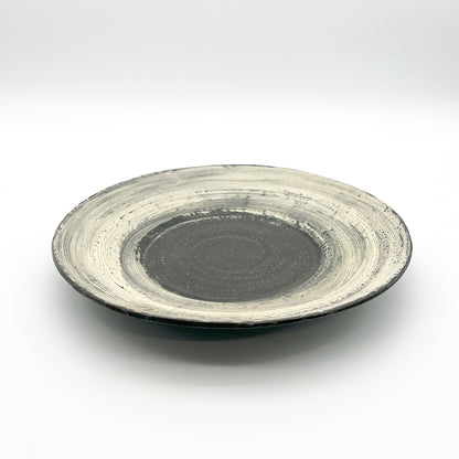 Black Brushed Plate L_Atsushi Ogata
