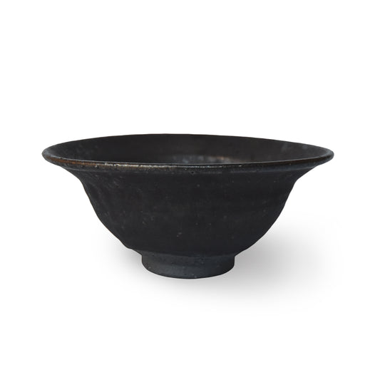 Shohei Ono12 Black glaze Rim bowl S