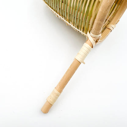 Close-up of fine hand-woven bamboo mesh on Matsunoya tea strainer