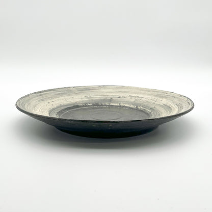 Black Brushed Plate L_Atsushi Ogata