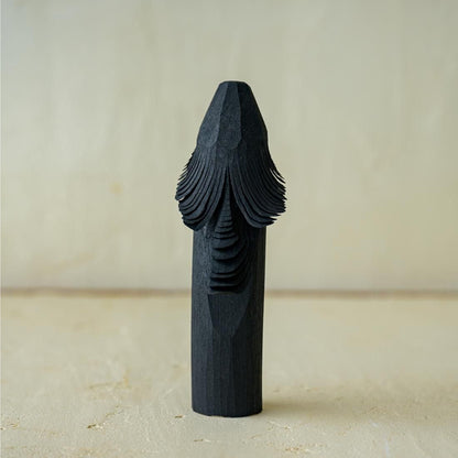 Single-cut wood carving　yin-poppo