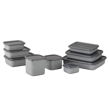 Gray Deep Rectangle L with Lid