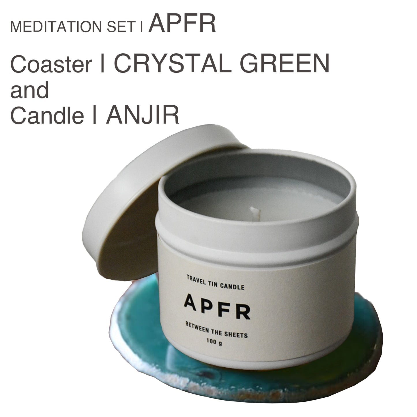 MEDITATION SET | APFR Travel Tin candle -ANJIR-& Coaster