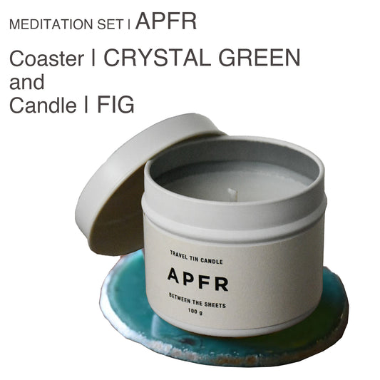 MEDITATION SET | APFR Travel Tin candle -FIG-& Coaster