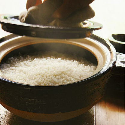Double-Lid Donabe Rice Cooker 【Kamado-san】3 Rice-Cup Size WHITE
