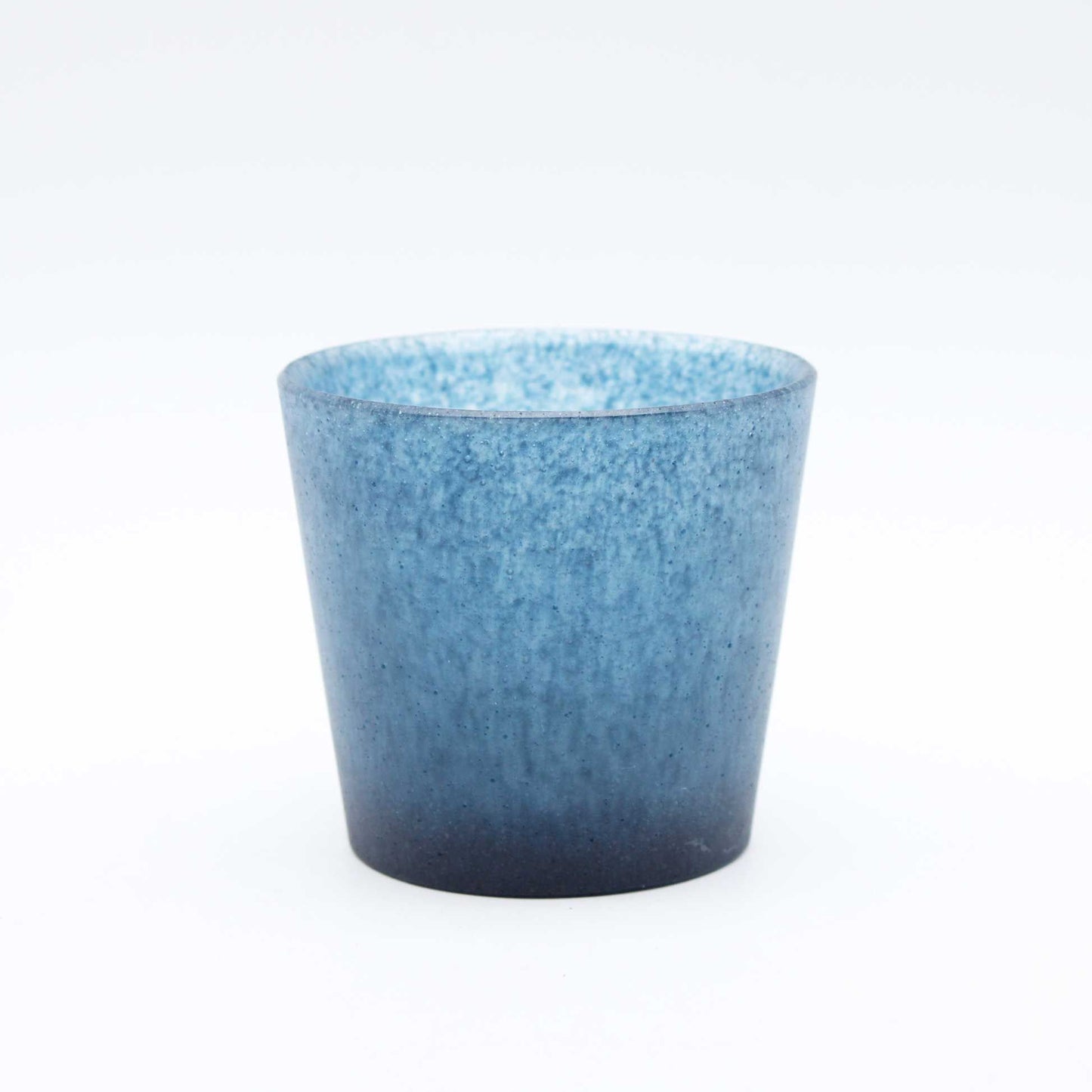 Cup_glass casting indigo_Yohei Goto