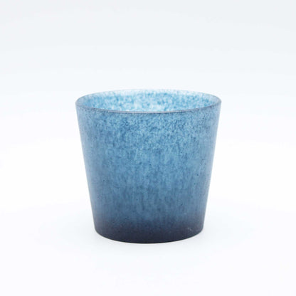 Cup_glass casting indigo_Yohei Goto