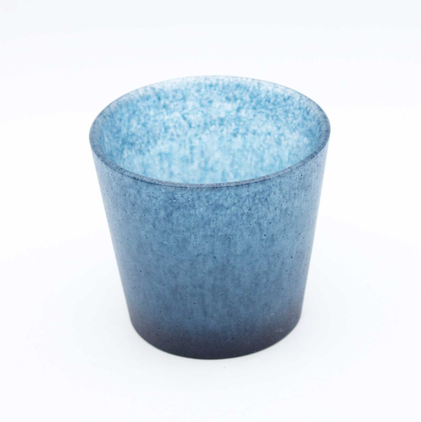 Cup_glass casting indigo_Yohei Goto