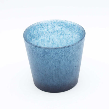 Cup_glass casting indigo_Yohei Goto