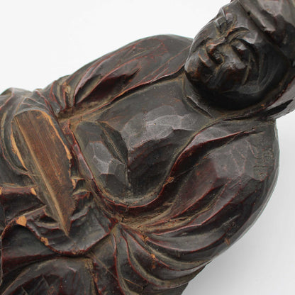 Wooden Carved Daruma_58A