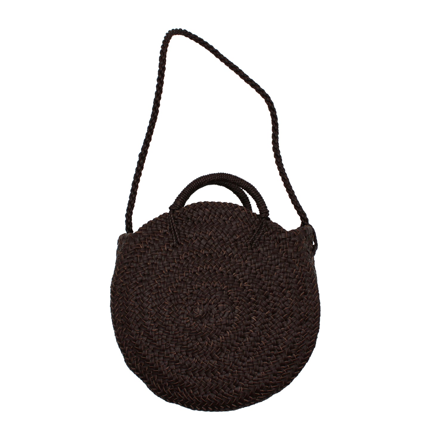 CIRCLE BASKET M DARK BROWN