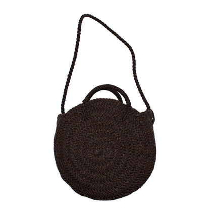 CIRCLE BASKET M DARK BROWN