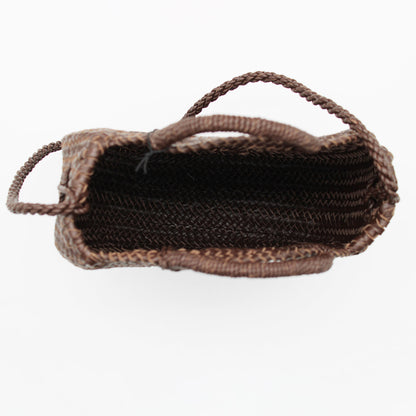CIRCLE BASKET M DARK BROWN