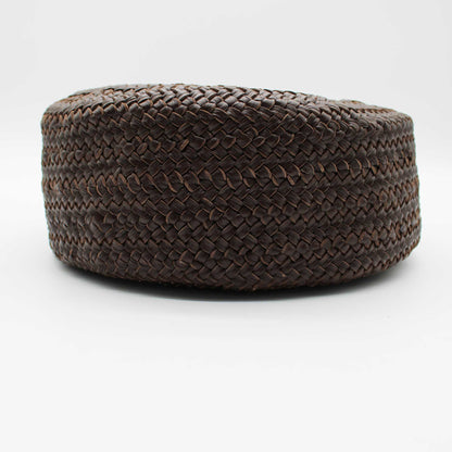 CIRCLE BASKET M DARK BROWN