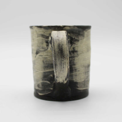 Black brush mark slip mug 57A_Atsushi Ogata