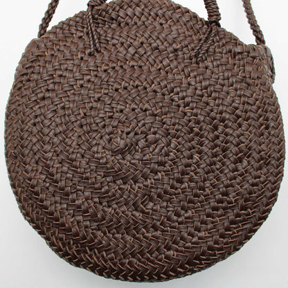 CIRCLE BASKET M DARK BROWN