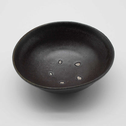 Black glaze rice bowl 57A_Kanata Shisama