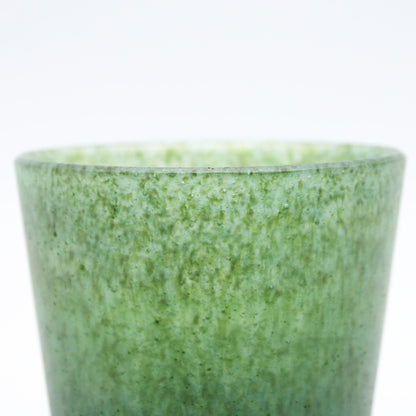 Cup_glass casting deep green_Yohei Goto