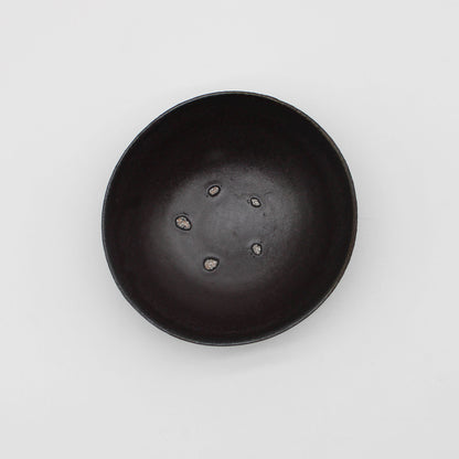 Black glaze rice bowl 57A_Kanata Shisama