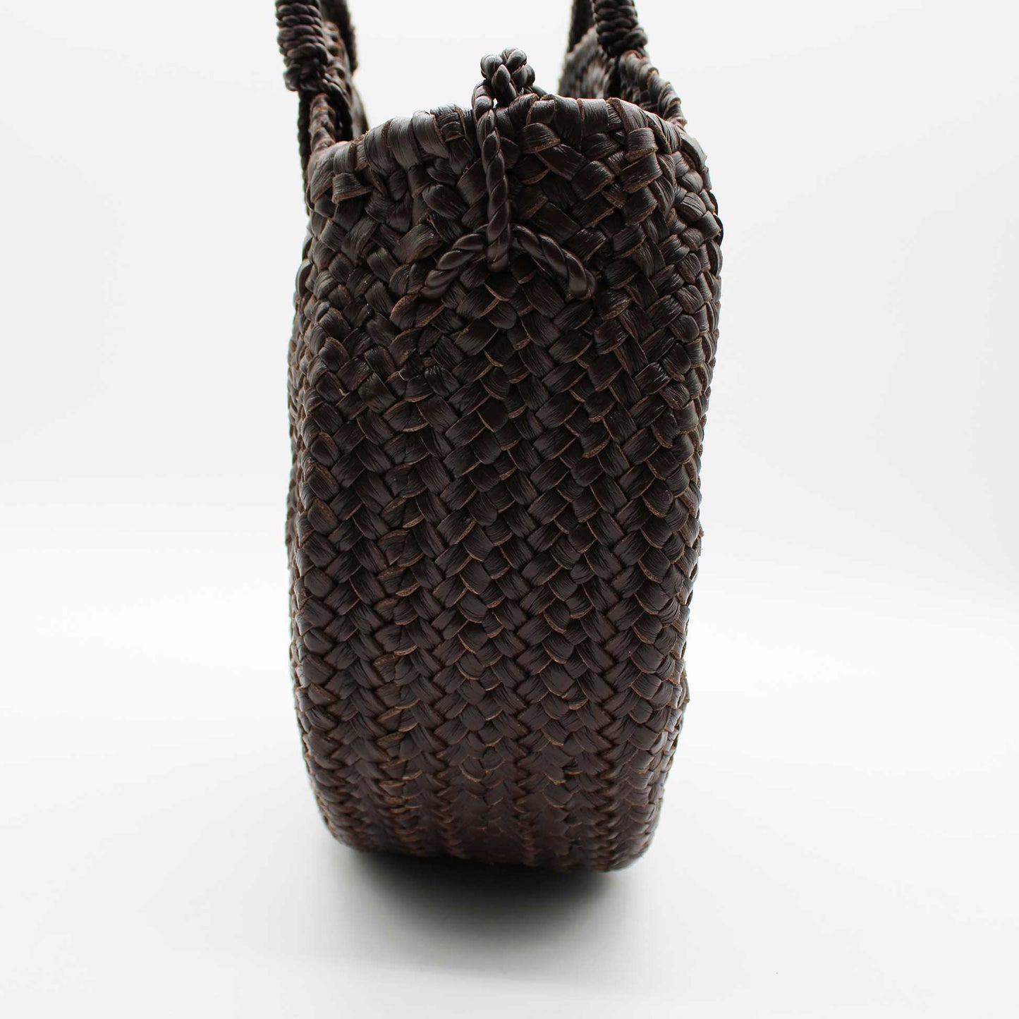 CIRCLE BASKET M DARK BROWN