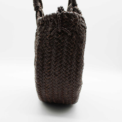 CIRCLE BASKET M DARK BROWN