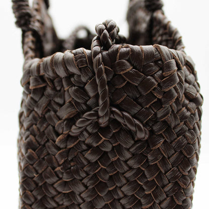 CIRCLE BASKET M DARK BROWN