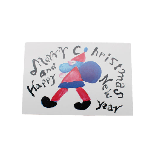 Samiro Postcard_Blue Bag Santa