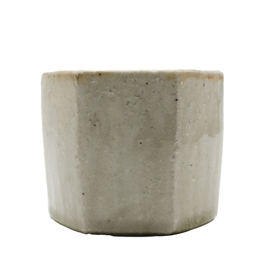 Mimosa Ash Glaze Hexagonal Yunomi 57A_Michikazu Sakai