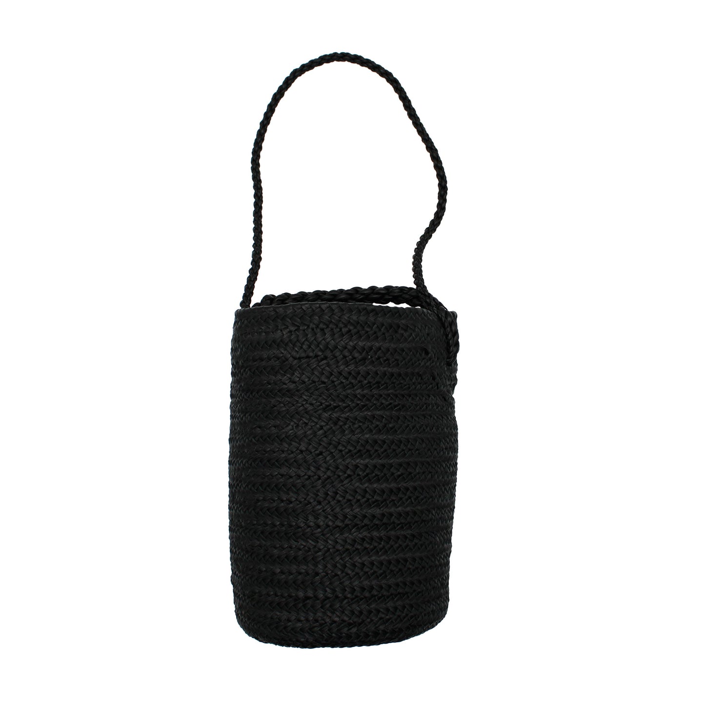 CYLINDER BASKET W handle BLACK