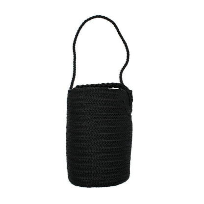 CYLINDER BASKET W handle BLACK