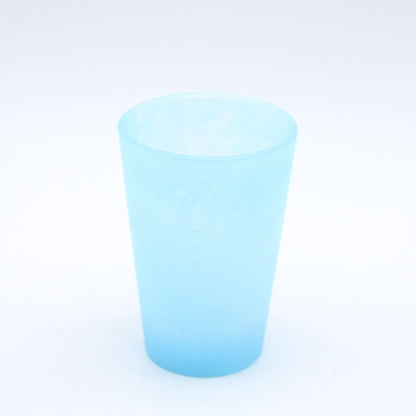 SAKE glass _glass casting blue_Yohei Goto
