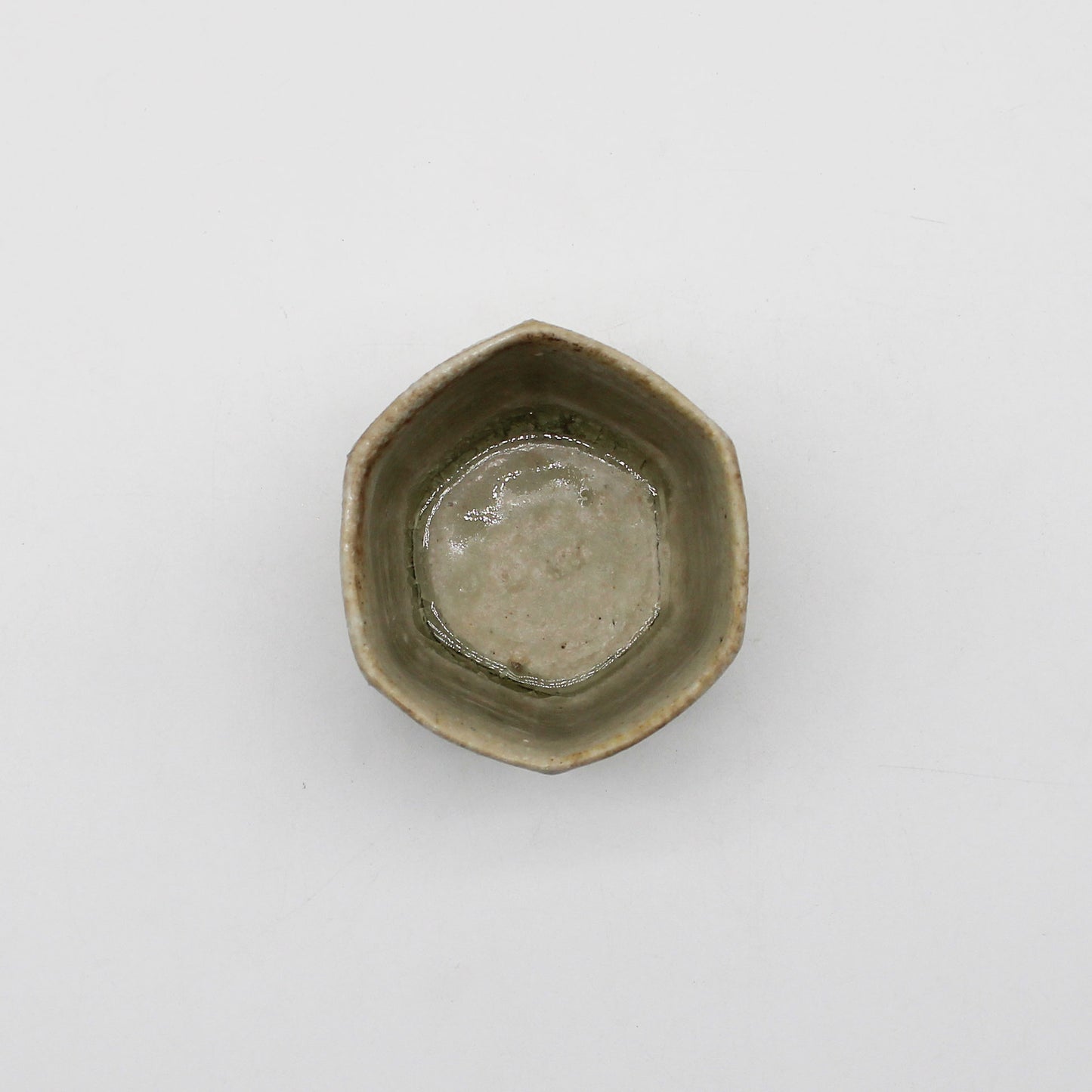 Mimosa Ash Glaze Hexagonal Yunomi 57A_Michikazu Sakai
