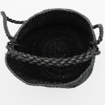 CYLINDER BASKET W handle BLACK