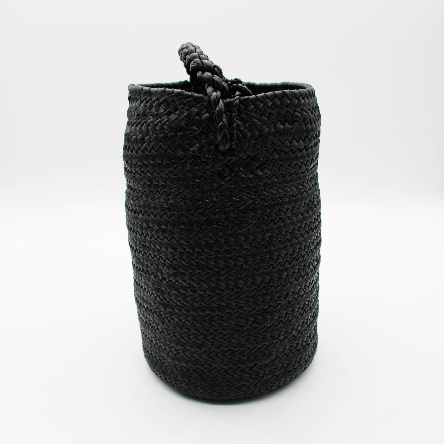 CYLINDER BASKET W handle BLACK