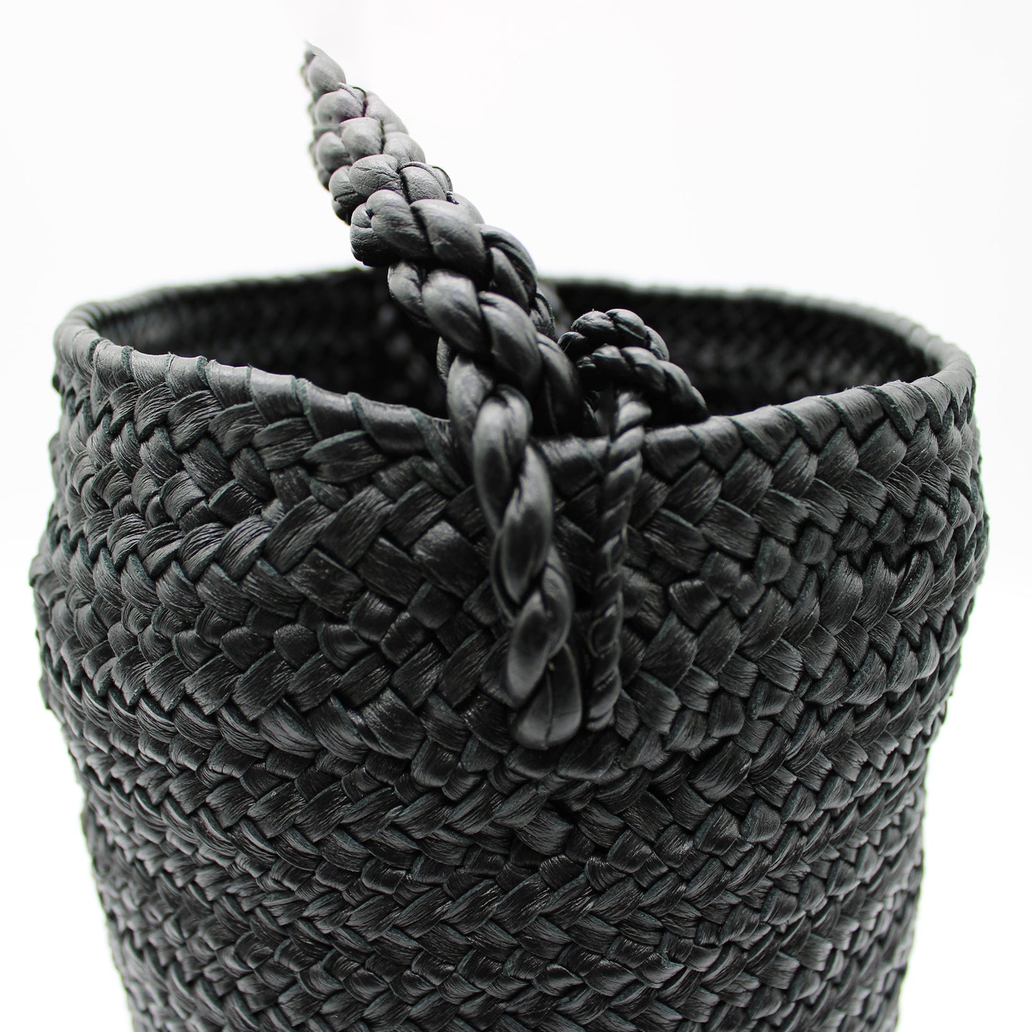 CYLINDER BASKET W handle BLACK