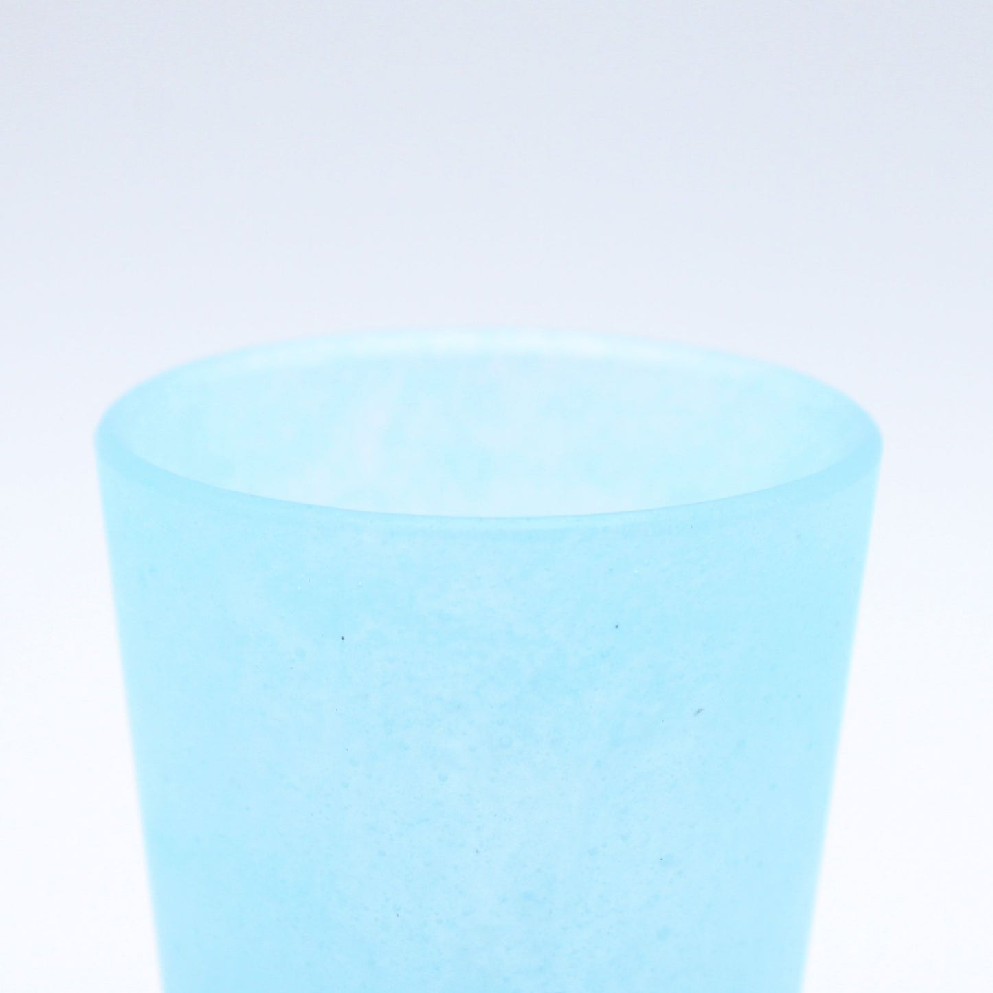 SAKE glass _glass casting blue_Yohei Goto