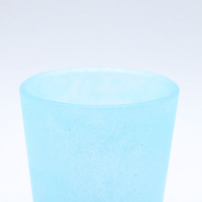 SAKE glass _glass casting blue_Yohei Goto