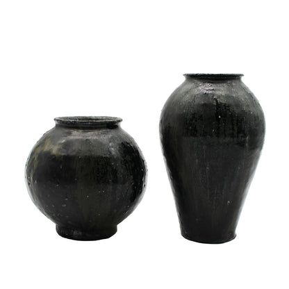 Vase Black Glaze C 604_Toru Hatta