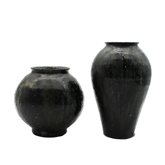 Vase Black Glaze C 604_Toru Hatta