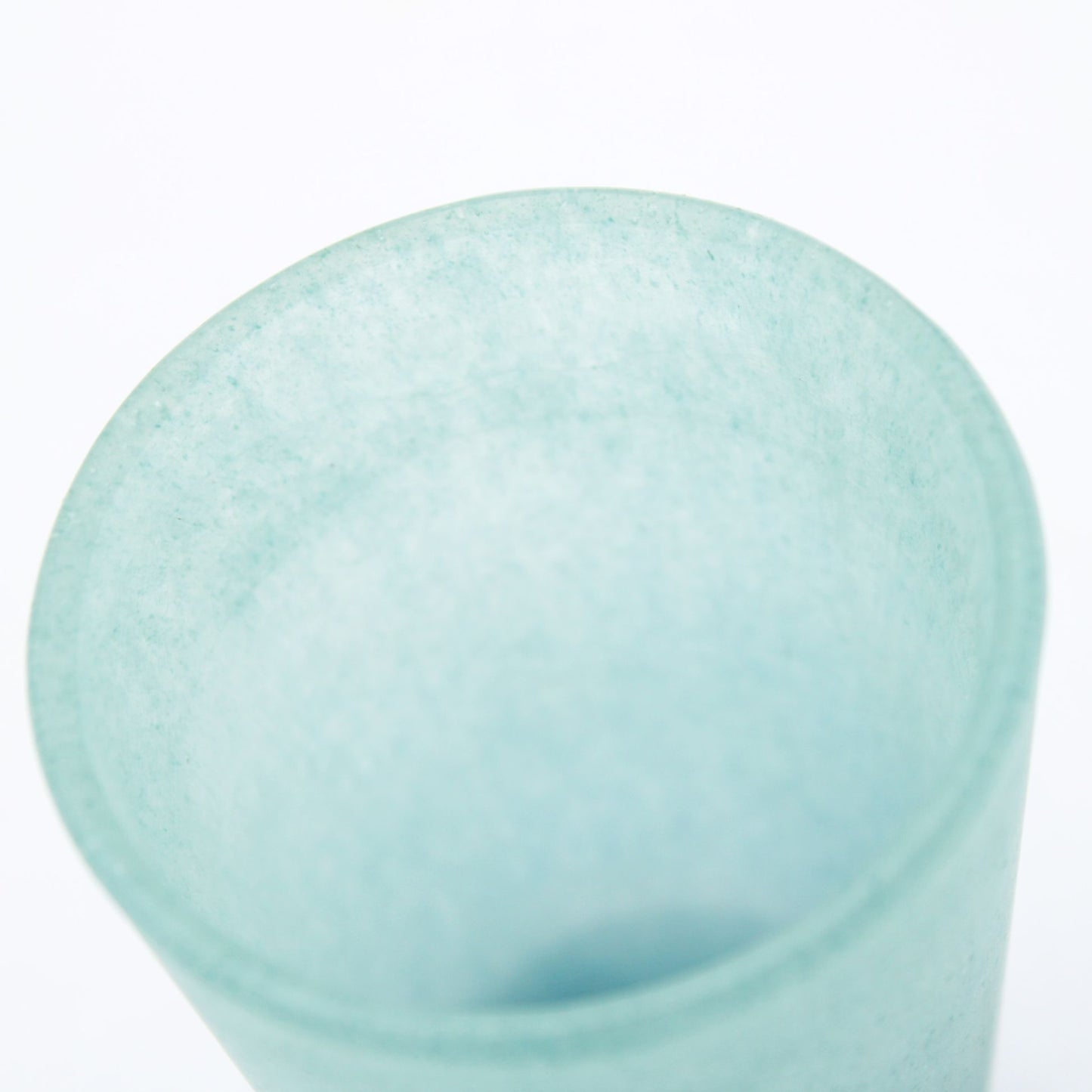 SAKE glass _glass casting deep green _Yohei Goto