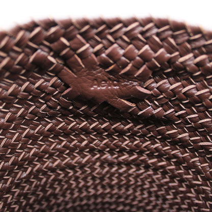 CYLINDER BASKET W handle DARK BROWN