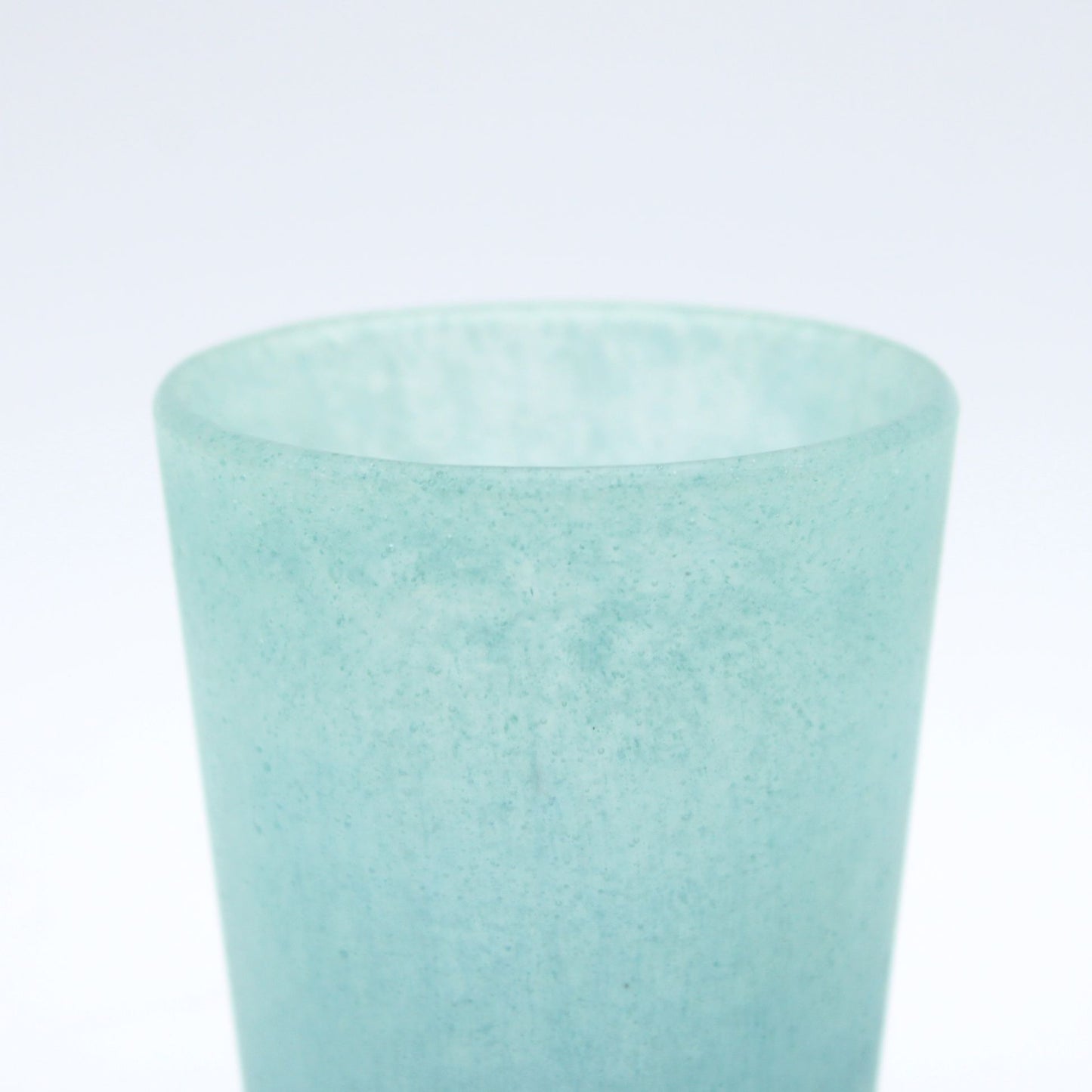 SAKE glass _glass casting deep green _Yohei Goto