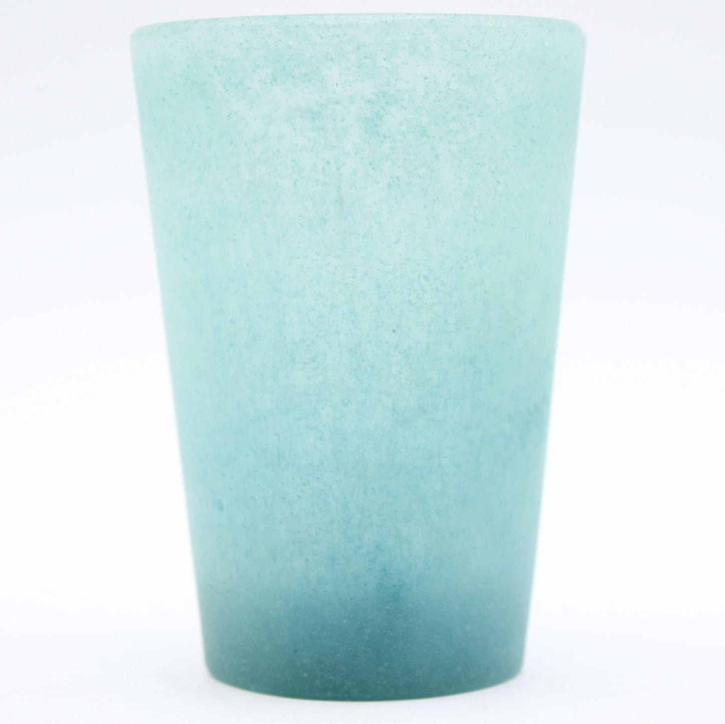 SAKE glass _glass casting deep green _Yohei Goto